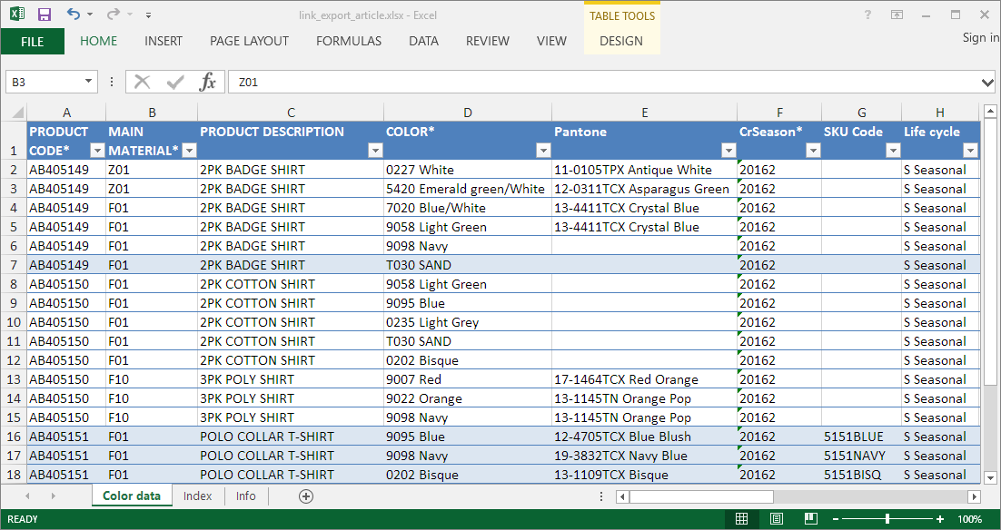 New feature: Excel import/export